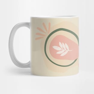 Paint flower beige pink cute abstract boho Mug